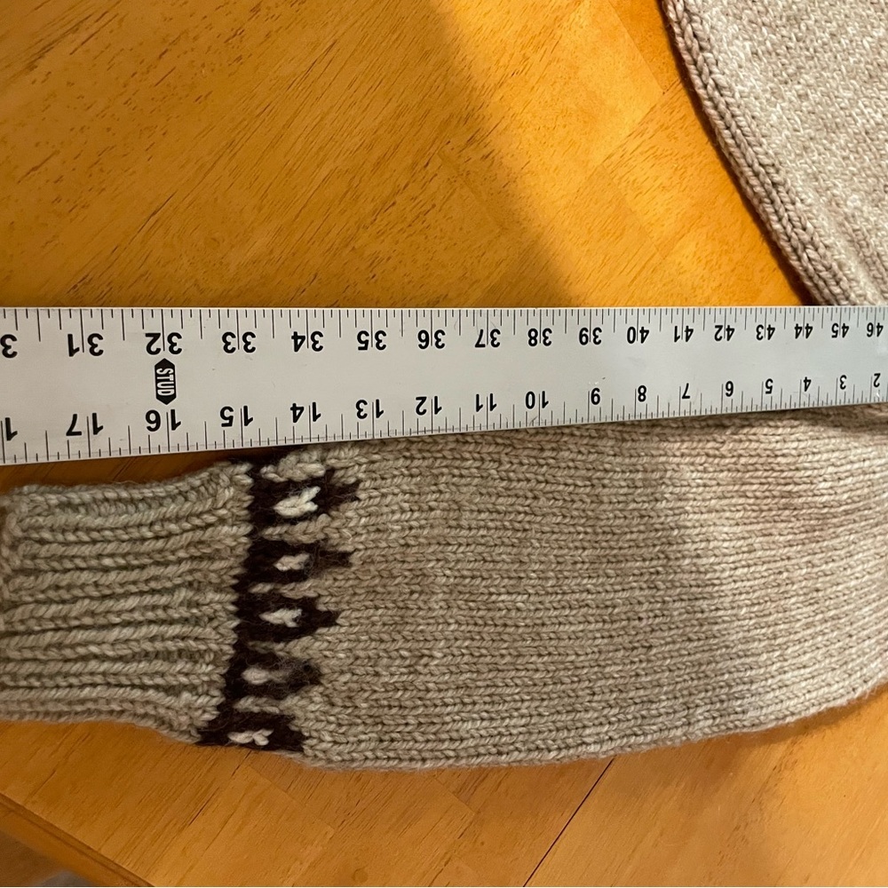 Vintage handmade Fair Isle zipper Cardigan Sweater size woman large, men’s med​ - Picture 6 of 9